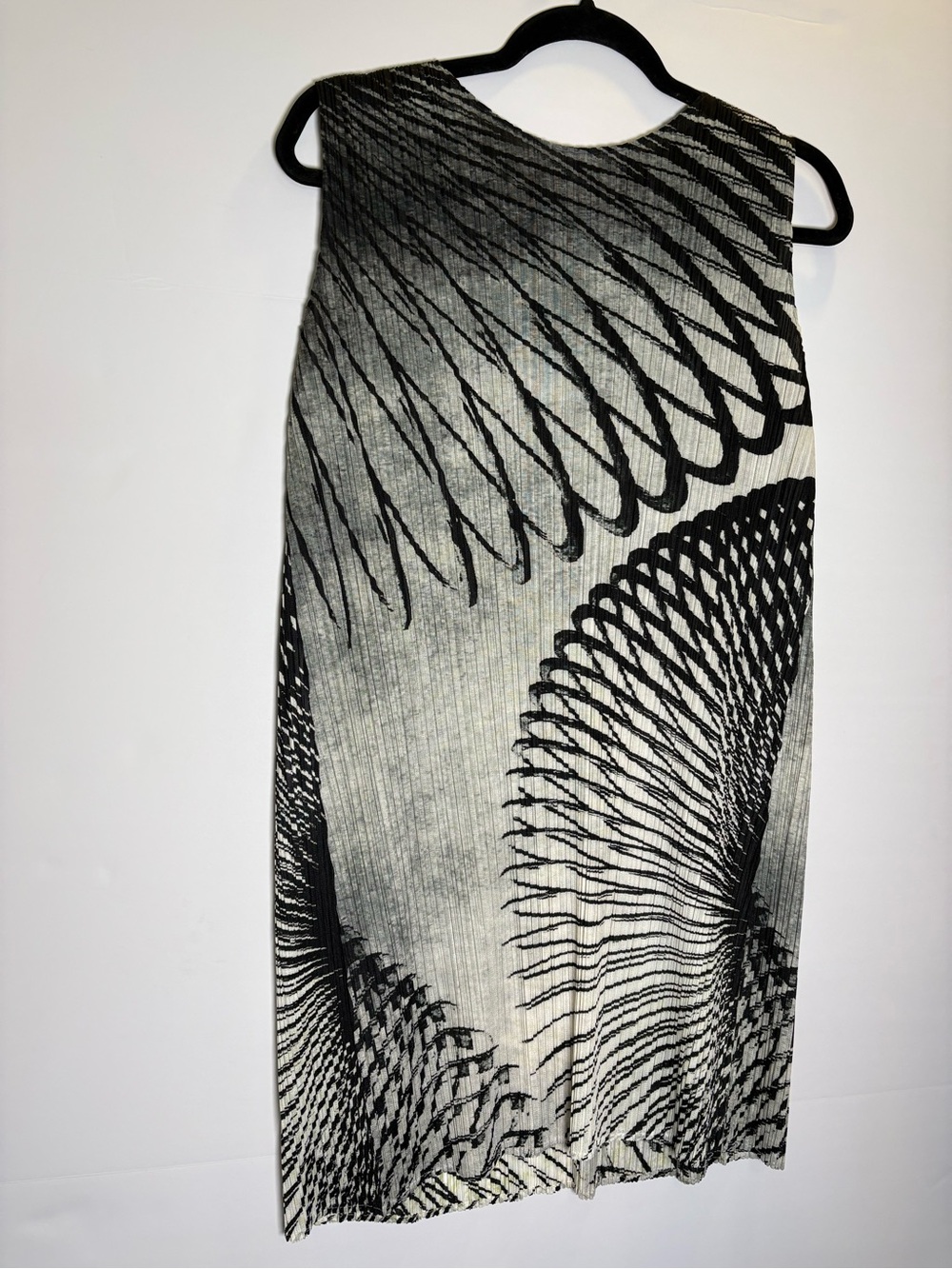 Pleats Please Issey Miyake Motion Dress | SS17 | Black White Print | Size 4